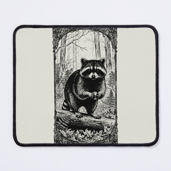 Item preview, Raccoon Ornamental Frame Vintage Wildlife designed and sold by RPrintPulse.