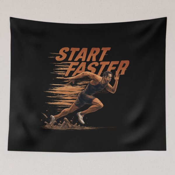 Item preview, Start Faster - Explosive Sprinter Illustration designed and sold by MKreative Studio.