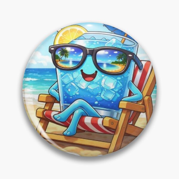 Item preview, Relax & Chill – Cute Blue Drink on the Beach designed and sold by BoB-66.
