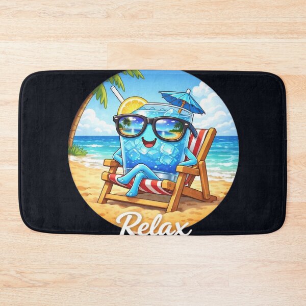 Item preview, Relax & Chill – Cute Blue Drink on the Beach designed and sold by BoB-66.