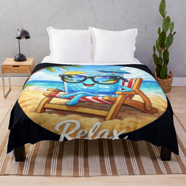 Item preview, Relax & Chill – Cute Blue Drink on the Beach designed and sold by BoB-66.