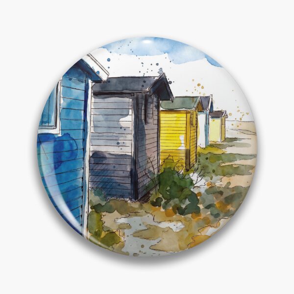 Item preview, A Simple Place, Skanör, Sweden with name and inner frame - watercolor illustration designed and sold by clausbjoern.