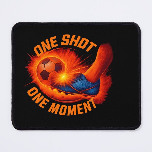 Item preview, One Shot One Moment - Explosive Football Impact Poster designed and sold by MKreative Studio.