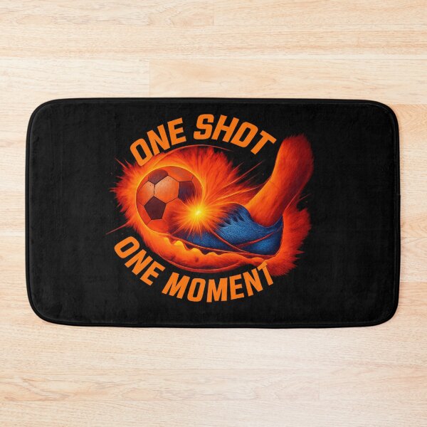 Item preview, One Shot One Moment - Explosive Football Impact Poster designed and sold by MKreative Studio.