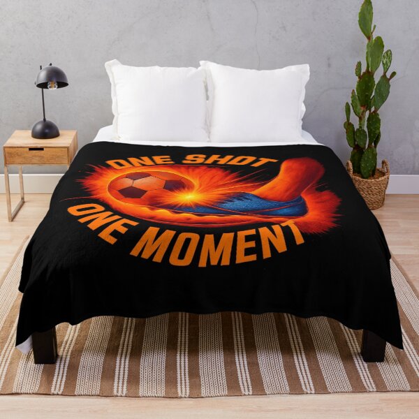 Item preview, One Shot One Moment - Explosive Football Impact Poster designed and sold by MKreative Studio.