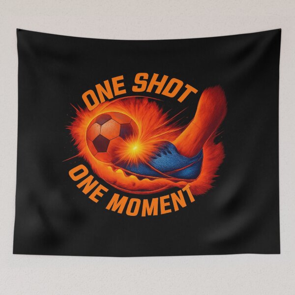 Item preview, One Shot One Moment - Explosive Football Impact Poster designed and sold by MKreative Studio.