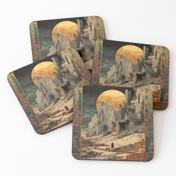 Item preview, The Ruins of Aztlan | Aztec Sci-Fantasy Lost World Landscape  designed and sold by Stoneflower-Art.
