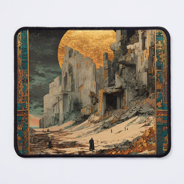 Item preview, The Ruins of Aztlan | Aztec Sci-Fantasy Lost World Landscape  designed and sold by Stoneflower-Art.