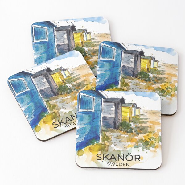 Item preview, A Simple Place, Skanör Sweden with name - watercolor illustration designed and sold by clausbjoern.