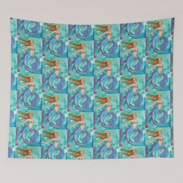 Item preview, Watercolor Mermaid Fantasy Art designed and sold by Chloe Nyiri.