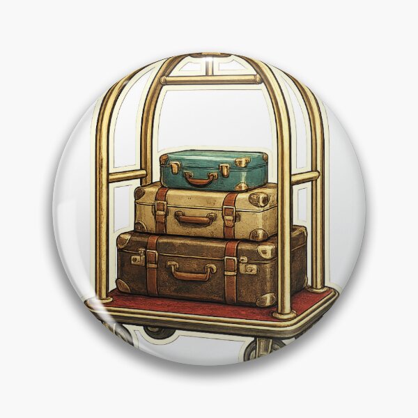 Item preview, Hotel luggage trolley with suitcases – travel suitcase motif designed and sold by LongIslandDesgn.