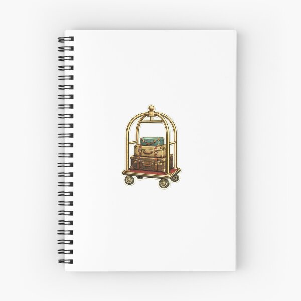 Item preview, Hotel luggage trolley with suitcases – travel suitcase motif designed and sold by LongIslandDesgn.