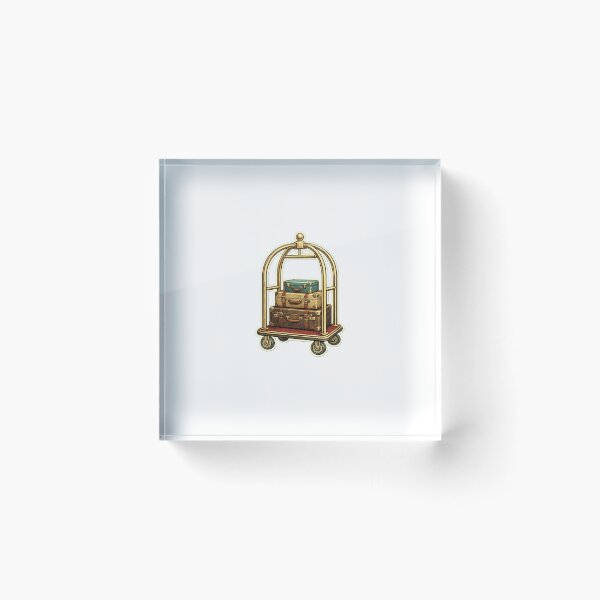 Item preview, Hotel luggage trolley with suitcases – travel suitcase motif designed and sold by LongIslandDesgn.