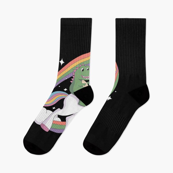 Item preview, Dinosaur Riding Unicorn T-rex Boys Men Rainbow Galaxy  designed and sold by DigitaldeligArt.