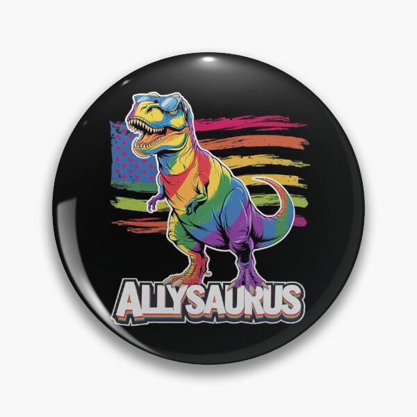 Item preview, Dinosaur T Rex LGBT Gay Pride Flag Allysaurus Ally Men Boys  designed and sold by MarkLeedsArt.