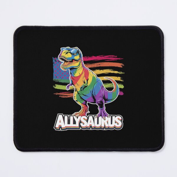 Item preview, Dinosaur T Rex LGBT Gay Pride Flag Allysaurus Ally Men Boys designed and sold by MarkLeedsArt.