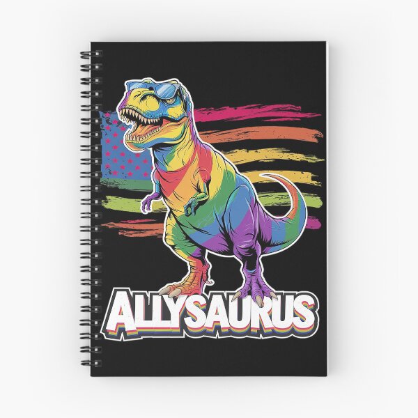 Item preview, Dinosaur T Rex LGBT Gay Pride Flag Allysaurus Ally Men Boys  designed and sold by MarkLeedsArt.