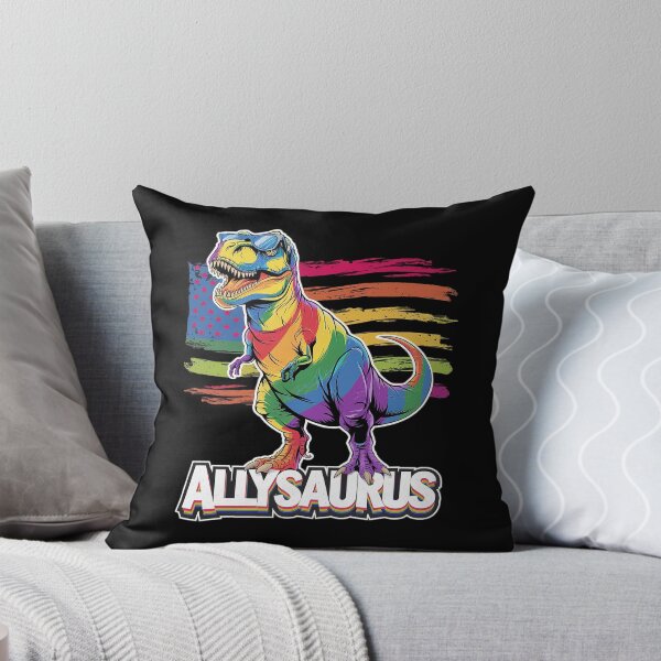 Item preview, Dinosaur T Rex LGBT Gay Pride Flag Allysaurus Ally Men Boys  designed and sold by MarkLeedsArt.