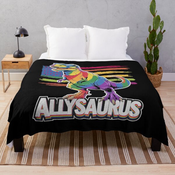 Item preview, Dinosaur T Rex LGBT Gay Pride Flag Allysaurus Ally Men Boys  designed and sold by MarkLeedsArt.