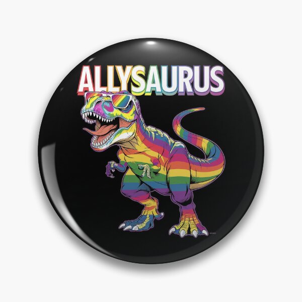 Item preview, Dinosaur T Rex LGBT Gay Pride Flag Allysaurus Ally Men Boys 1  designed and sold by DigitaldeligArt.
