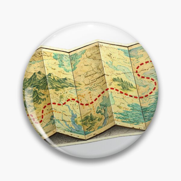 Item preview, Fold-out map with route & pin – Road trip adventure motif designed and sold by LongIslandDesgn.
