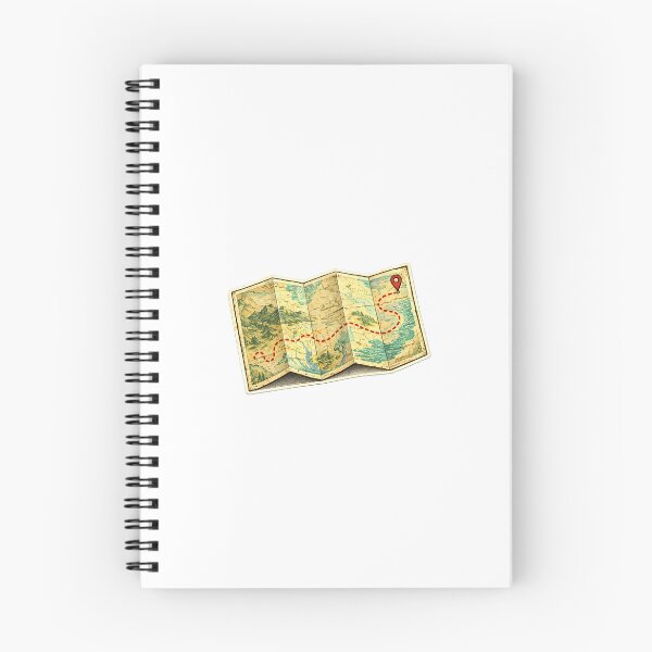 Item preview, Fold-out map with route & pin – Road trip adventure motif designed and sold by LongIslandDesgn.