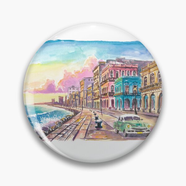 Item preview, Timeless Havana Malecón with Oldtimers and Weathered Colonial Facades designed and sold by artshop77.