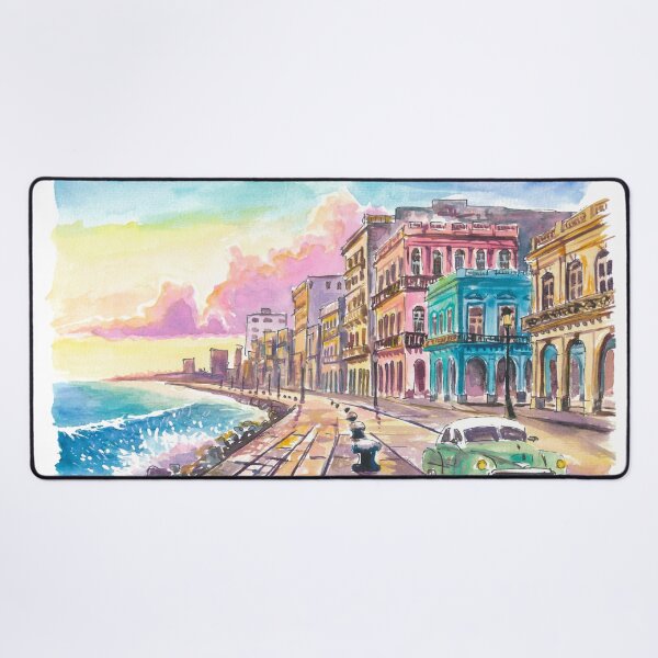 Item preview, Timeless Havana Malecón with Oldtimers and Weathered Colonial Facades designed and sold by artshop77.