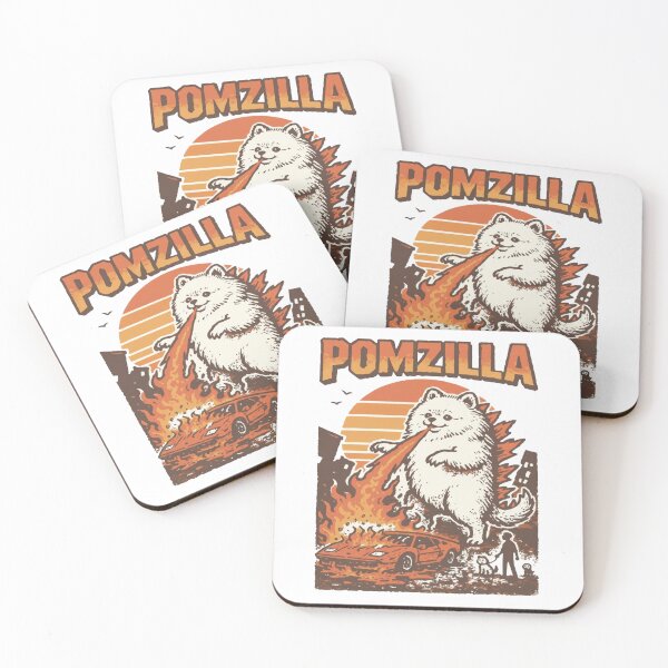 Item preview, Funny Pomeranian Godzilla, Vintage Comic Monster Pom, Weird Fire-Breathing Dog, Dad or Dog Lovers designed and sold by toongstudio.