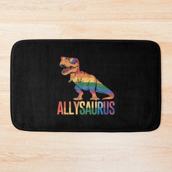 Item preview, Dinosaur T Rex LGBT Gay Pride Flag Allysaurus Ally Men Boys 3  designed and sold by MarkLeedsArt.