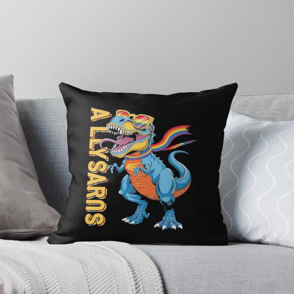 Item preview, Dinosaur T Rex LGBT Gay Pride Flag Allysaurus Ally Men Boys 12  designed and sold by DigitaldeligArt.