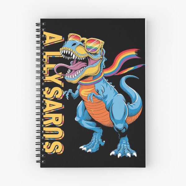 Item preview, Dinosaur T Rex LGBT Gay Pride Flag Allysaurus Ally Men Boys 12  designed and sold by DigitaldeligArt.