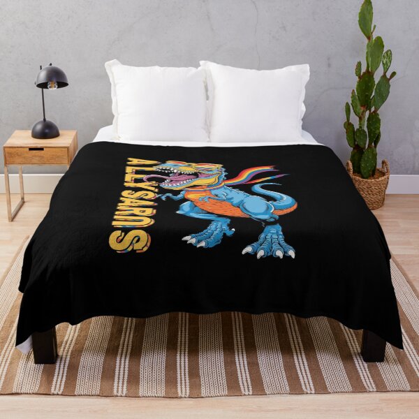 Item preview, Dinosaur T Rex LGBT Gay Pride Flag Allysaurus Ally Men Boys 12  designed and sold by DigitaldeligArt.