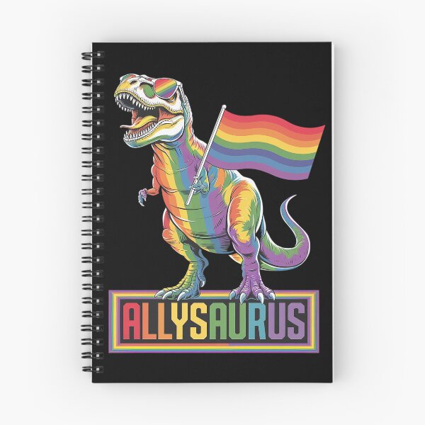 Item preview, Dinosaur T Rex LGBT Gay Pride Flag Allysaurus Ally Men Boys1  designed and sold by MarkLeedsArt.