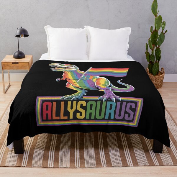 Item preview, Dinosaur T Rex LGBT Gay Pride Flag Allysaurus Ally Men Boys1 designed and sold by MarkLeedsArt.