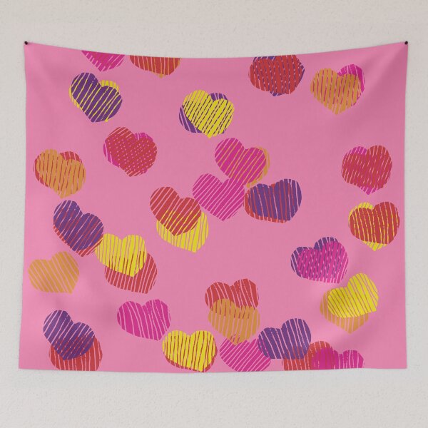 Item preview, Colored Abstract Hearts designed and sold by ellenhenry.