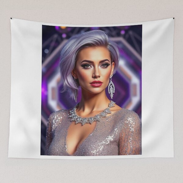 Item preview, Portrait of a futuristic woman designed and sold by BenCoStyle.