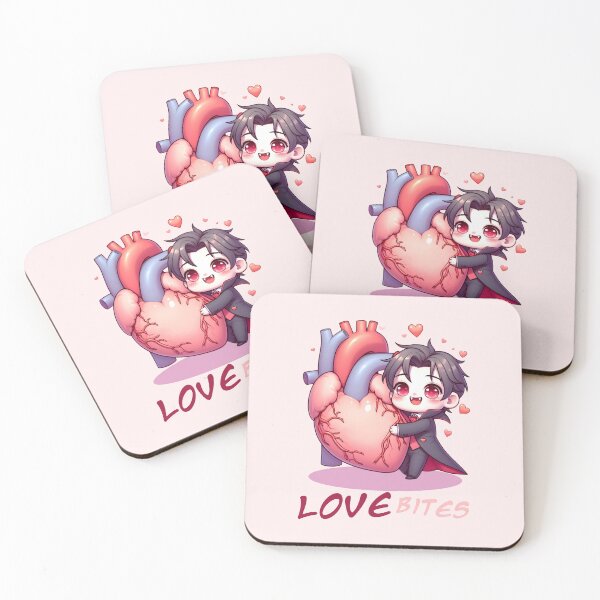 Item preview, Love Bites - Cute Vampire Chibi with Anatomic Heart designed and sold by HeavenStyleArt.