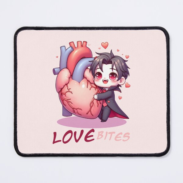 Item preview, Love Bites - Cute Vampire Chibi with Anatomic Heart designed and sold by HeavenStyleArt.