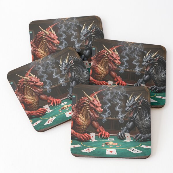 Item preview, Two dragons playing poker in a casino designed and sold by adriansmith31.