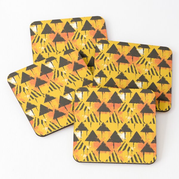 Item preview, Hazard Stripe Triangle Grunge Pattern designed and sold by bubblegoth.