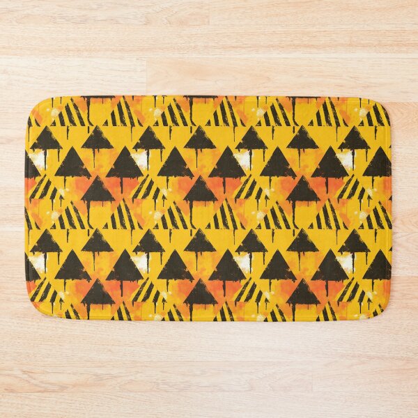 Item preview, Hazard Stripe Triangle Grunge Pattern designed and sold by bubblegoth.