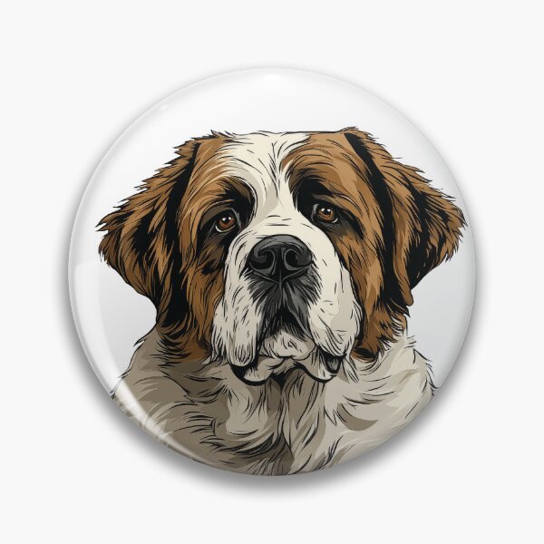 Item preview, Red and White St Bernard Dog Illustration designed and sold by whyitsme.