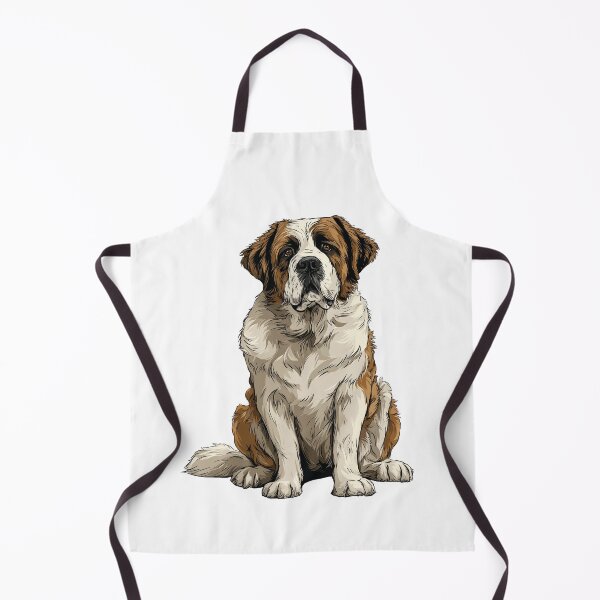 Item preview, Red and White St Bernard Dog Illustration designed and sold by whyitsme.