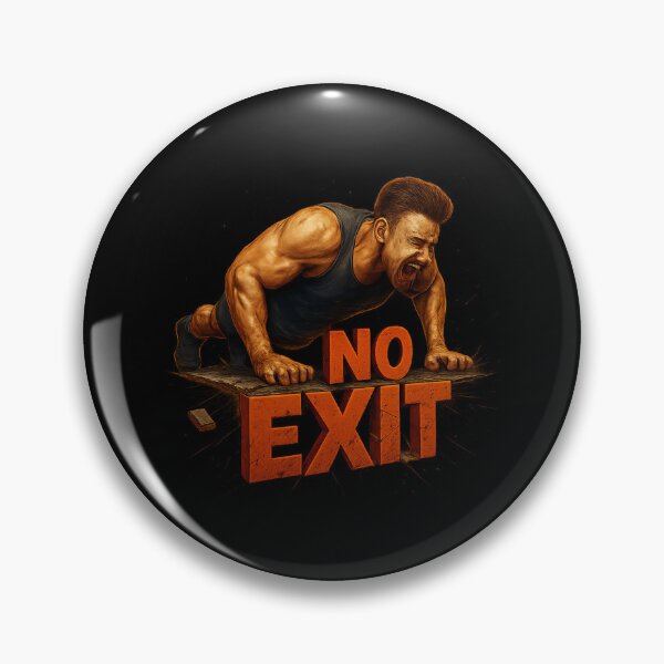 Item preview, NO EXIT - Hardcore CrossFit Power Push-Up Graphic designed and sold by MKreative Studio.
