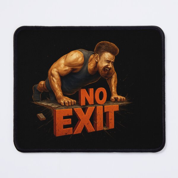 Item preview, NO EXIT - Hardcore CrossFit Power Push-Up Graphic designed and sold by MKreative Studio.