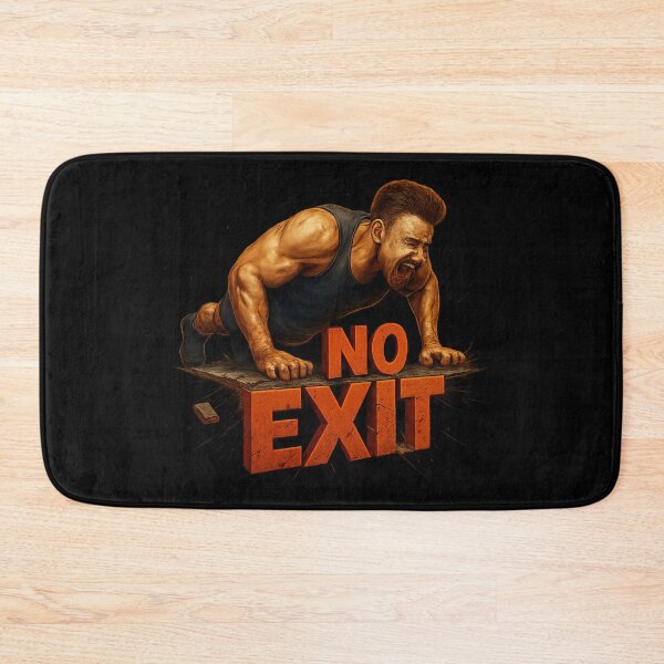 Item preview, NO EXIT - Hardcore CrossFit Power Push-Up Graphic designed and sold by MKreative Studio.