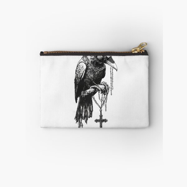 Item preview, Raven holding a cross necklace designed and sold by anytka.