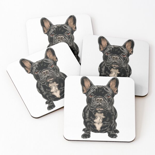 Item preview, Black French Bulldog Dog Illustration designed and sold by whyitsme.