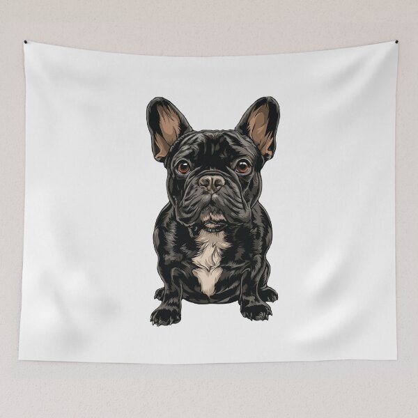 Item preview, Black French Bulldog Dog Illustration designed and sold by whyitsme.